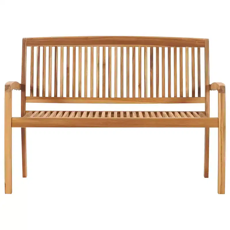Garden Bench Anthracite Fine sanded teak hardwood 50.6 in
