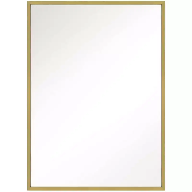 24 x 36 Brass Rectangular Wall Mirror