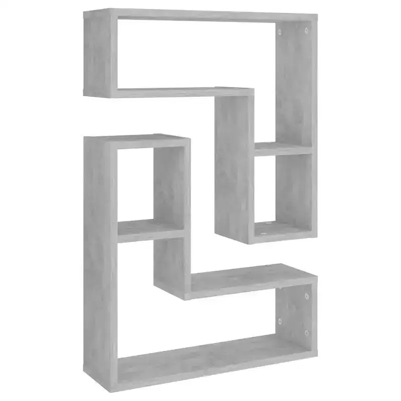 XL Wall Shelf Set of 2 Concrete gray Engineered wood