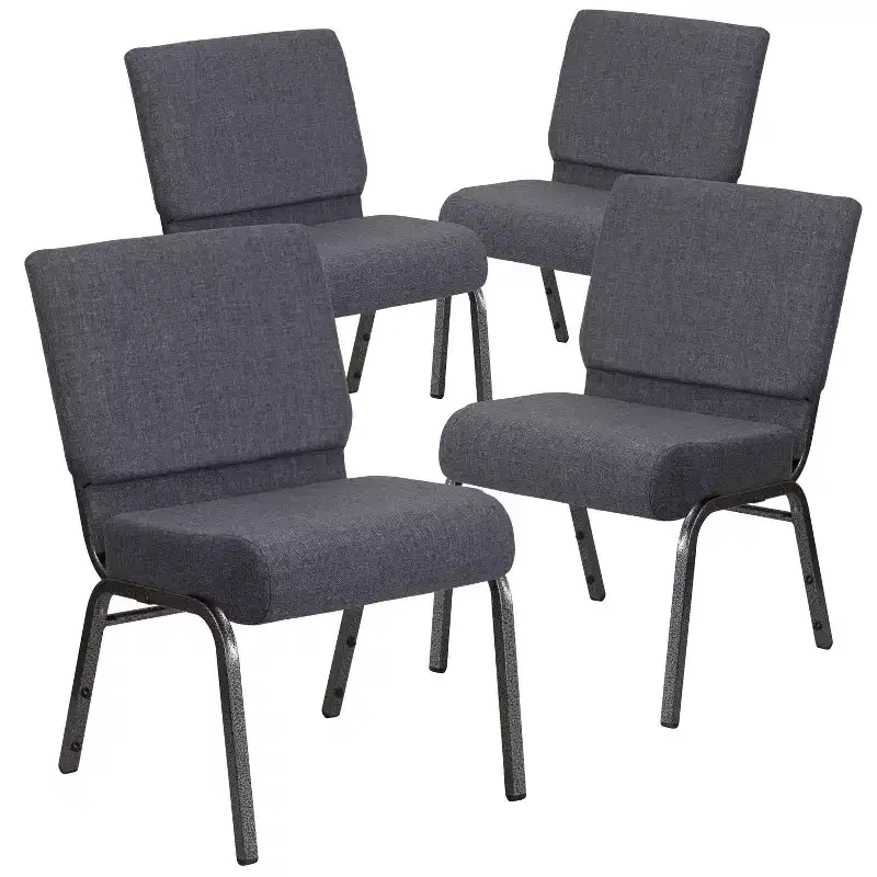 4 Pack 21''W Stacking Church Chair