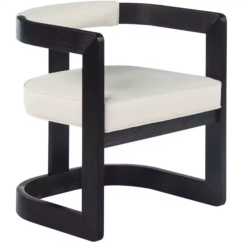 Meridian Furniture,Manchester Cream Vegan Leather Dining Chair
