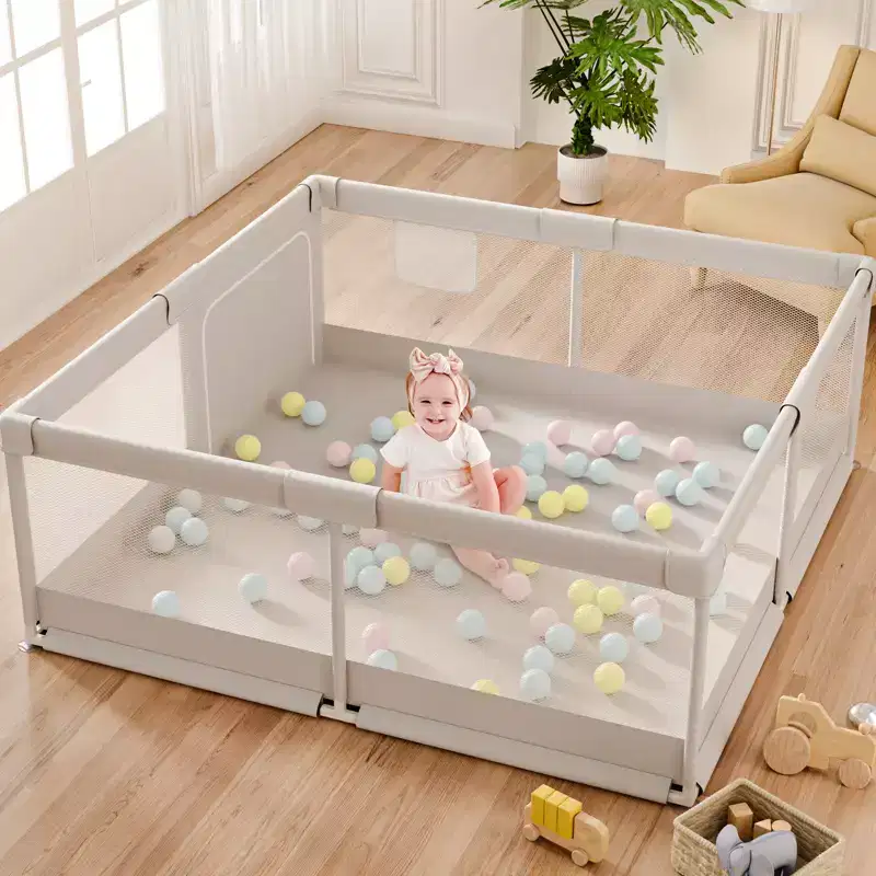 Fodoss 59x59in Baby Playpen  Safe and Durable Activity Fence for Babies and Toddlers, Indoor & Outdoor Use, Perfect for Playtime and Learning
