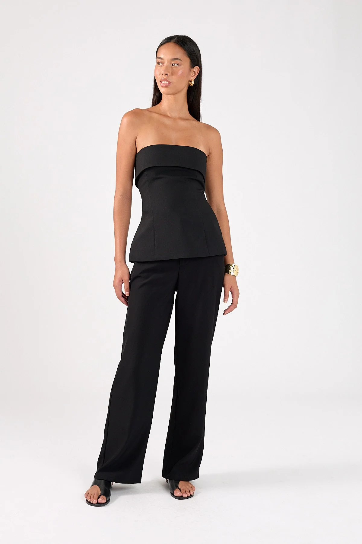 High Rise Recycled Pant Black
