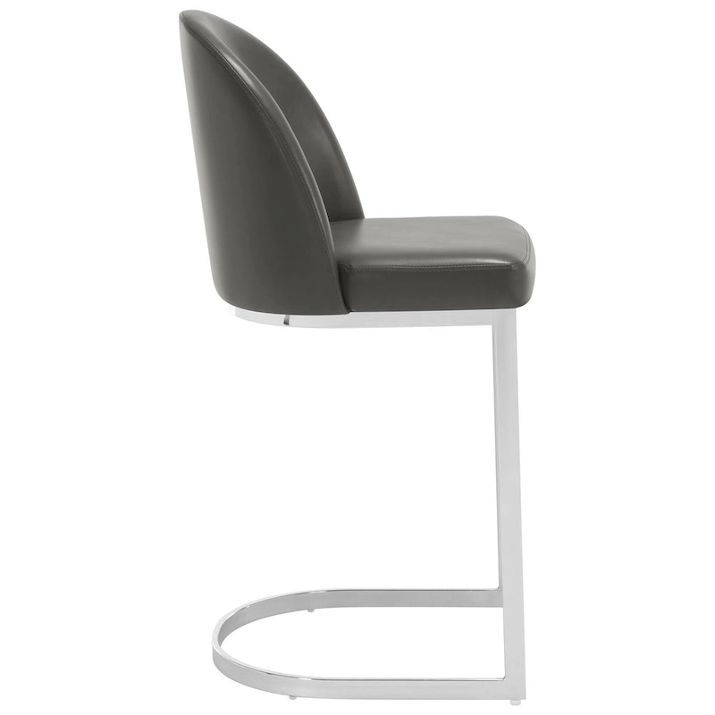26 Faux Leather Upholstered Counter Height Bar Stools with Metal Legs - 38.8H x 17.9W x 20.9D