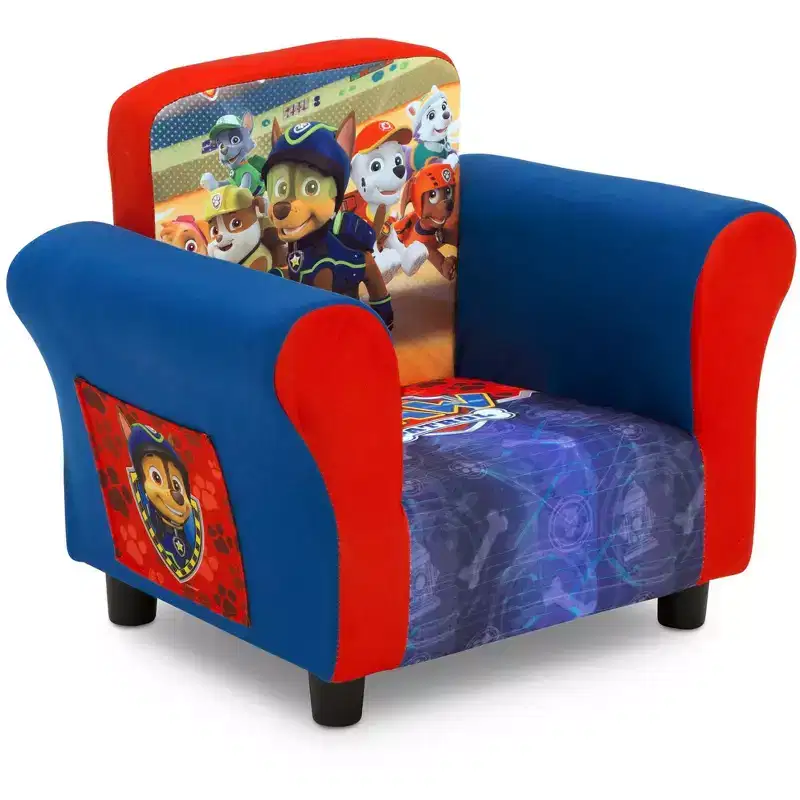 PAW Patrol Kids Upholstered Arm Chair with Storage Pockets