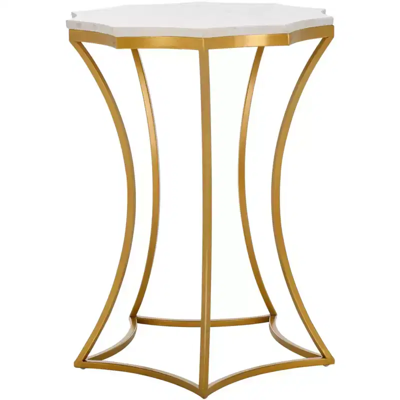 Starbella Accent Table - FOX5526A - White/Gold - Safavieh Couture