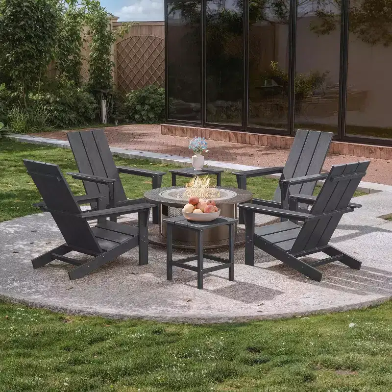 ALAULM Adirondack Chairs Set,Outdoor Chairs, Chairs with Coffee Table or Fire Pit,Widely Used in Patio, Lawn, Garden,Pool and Deck