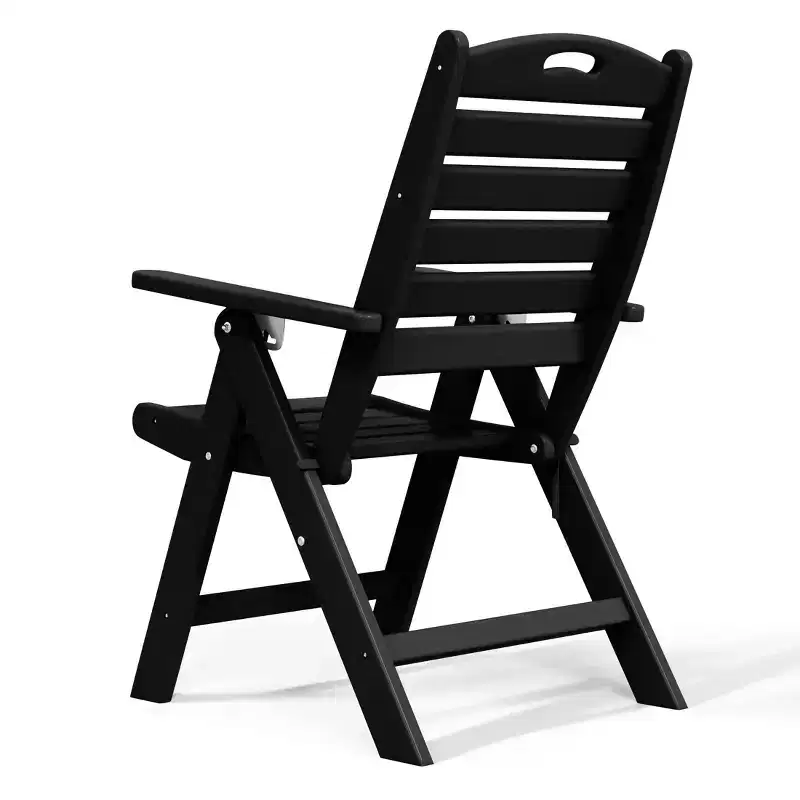 WestinTrends Malibu HDPE Adjustable Highback Folding Patio Dining Chair