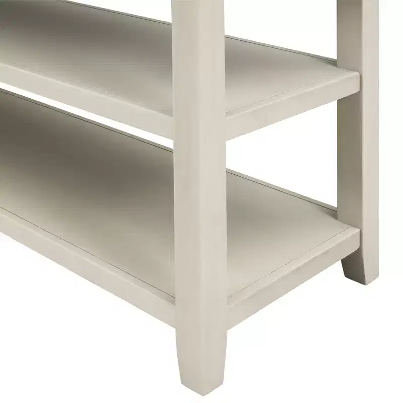 Whisen Modern Design Console Table with 3 Drawers and 2 Open Shelves