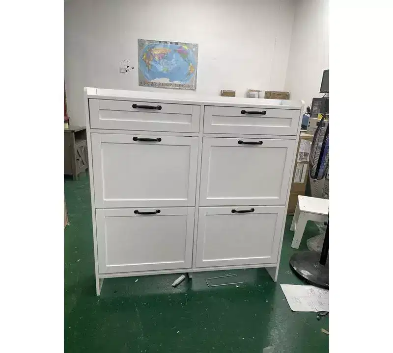 Shoe Cabinet with 4 Doors and 2 Drawer