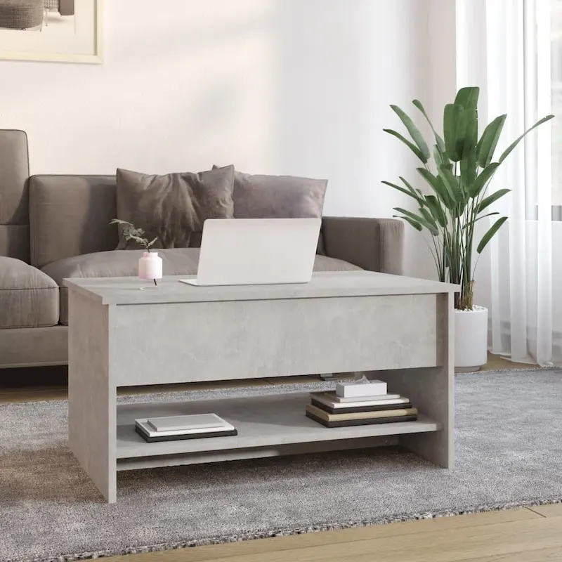 vidaXL Coffee Table Lift Top End Table Accent Side Sofa Table Engineered Wood - 31.5 x 19.7 x 16.7