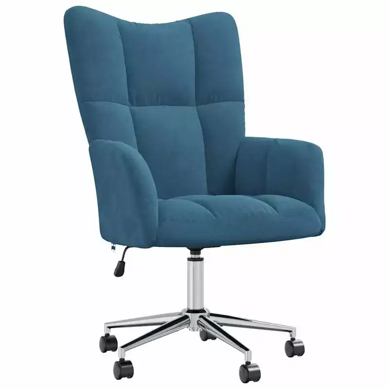 Relaxing Chair Light Gray Velvet