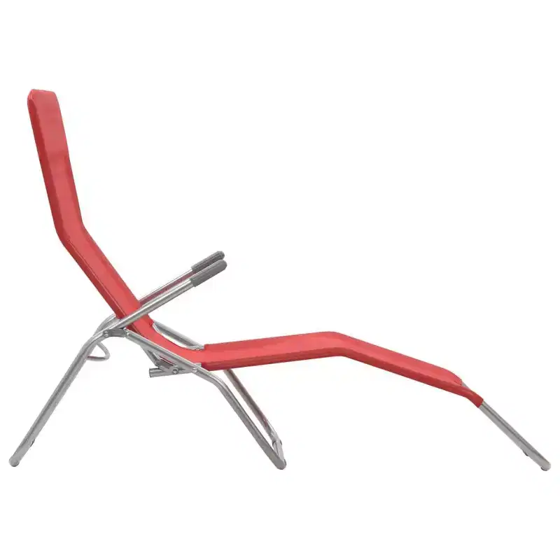 vidaXL Sun Lounger Set of 2 Powder-coated steel, Textilene Standard