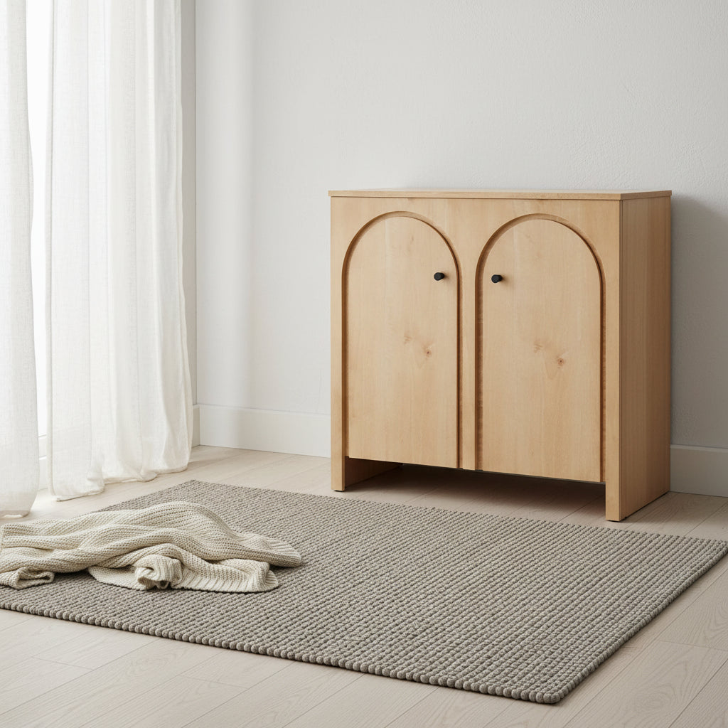 2-Door Arched Door Storage Cabinet