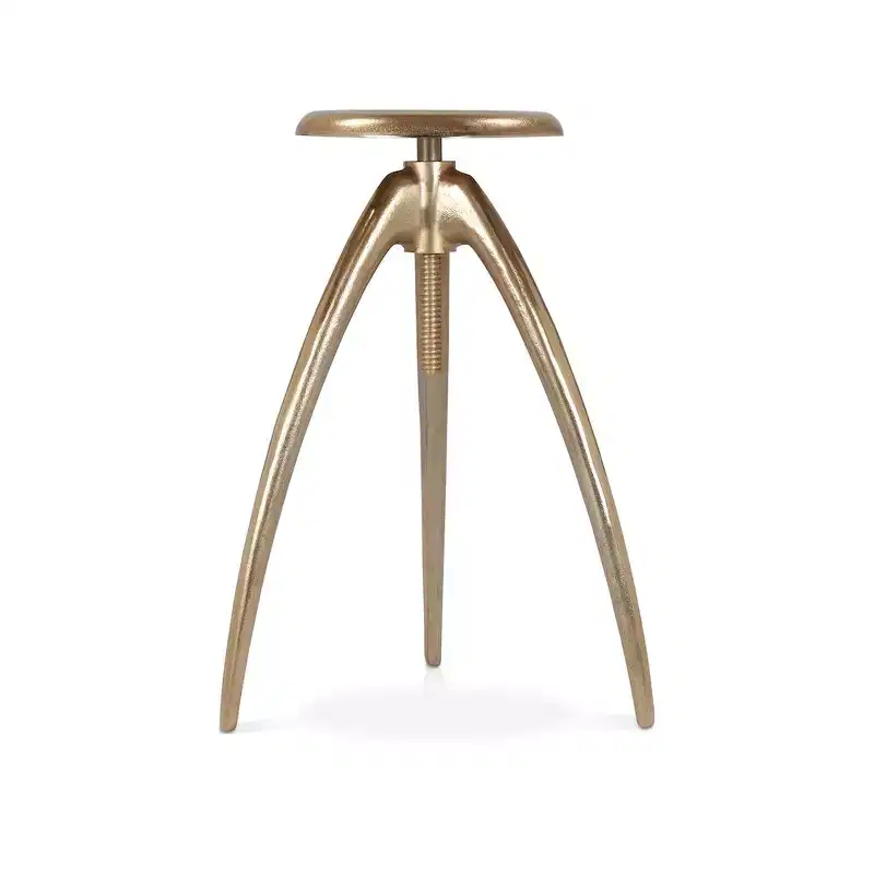 Meridian Furniture,Clara Gold Aluminum Counter/Bar Stool