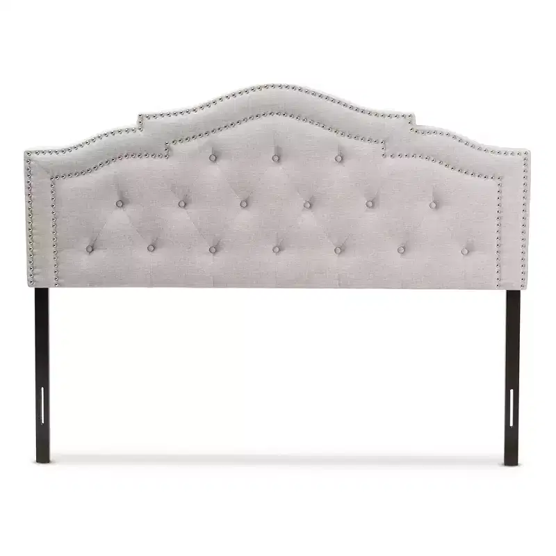 Baxton Studio Queen Edith Modern And Contemporary Fabric Headboard Beige: Polyester Upholstery, Wood Composite Frame