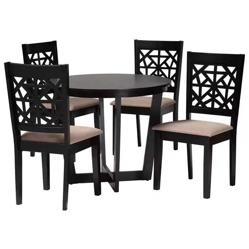 Baxton Studio Jamie Moden Wood 5-Piece Dining Set