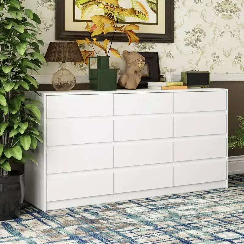 Famapy Modern 12-Drawers Dresser Sleek Chest of Drawers