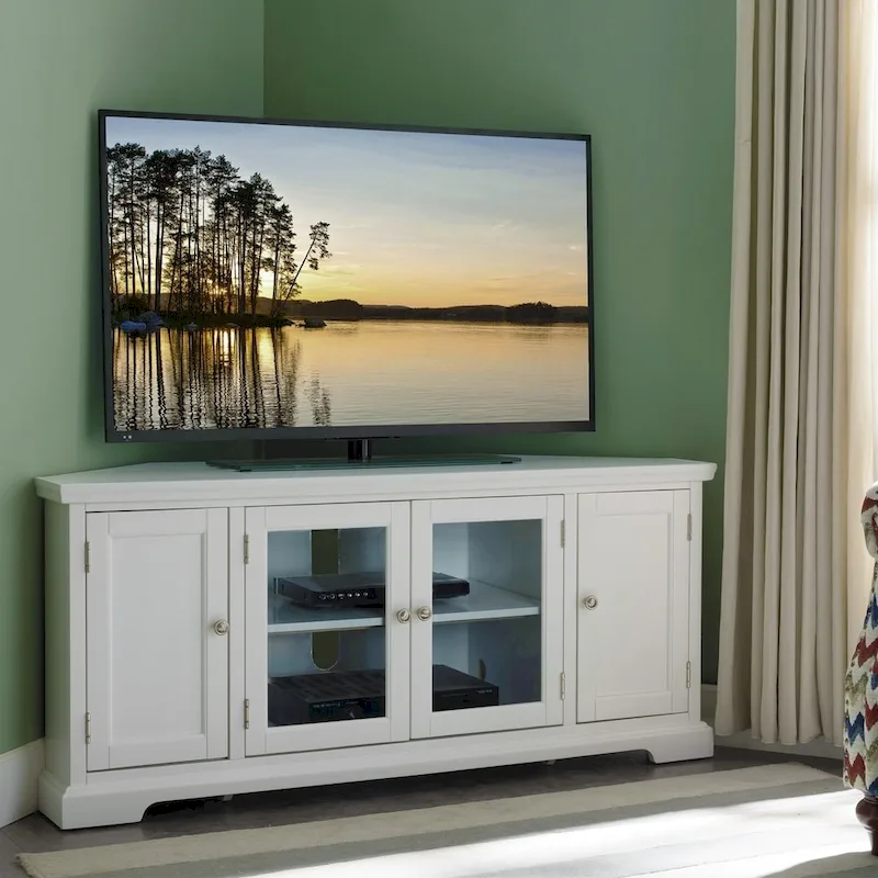 85386 Corner TV Stand with Enclosed Storage