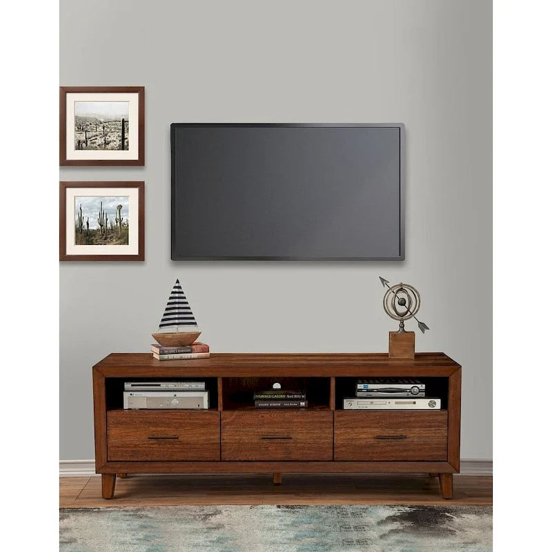 by Wood TV Console, Toffee (Brown)
