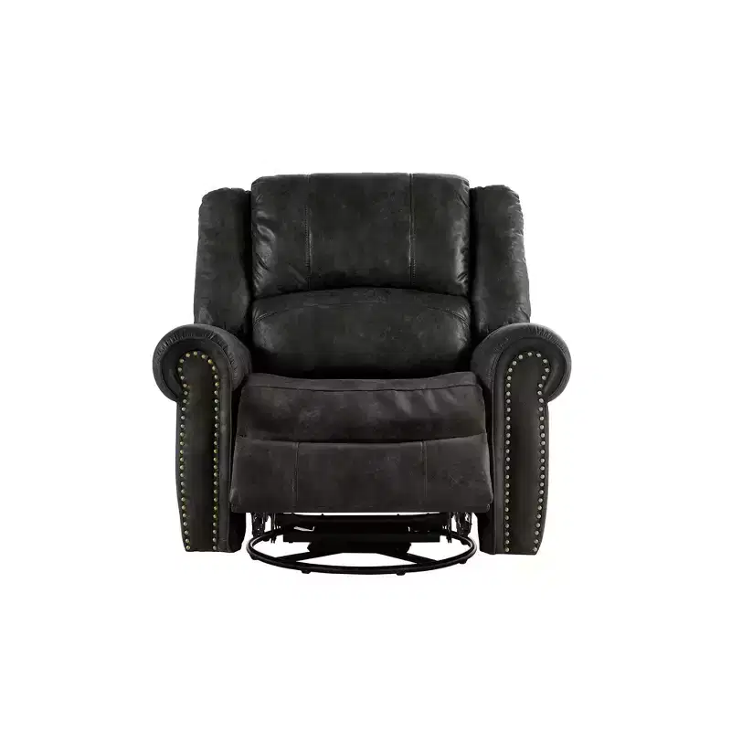 Wayne Microfiber Nailhead Swivel Glider Recliner - iNSPIRE Q