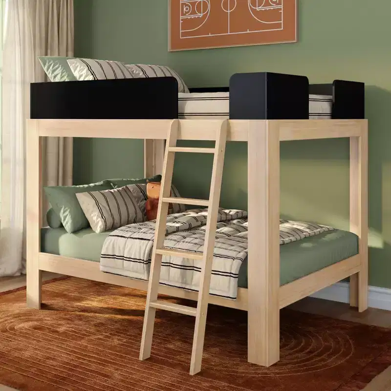 Mid-Century Modern Full Over Full Bunk Bed