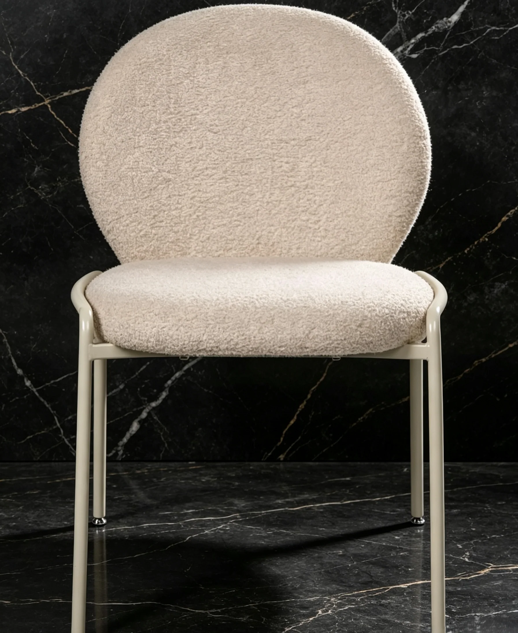 Set di 2 sedie Bouclé Beige chiaro