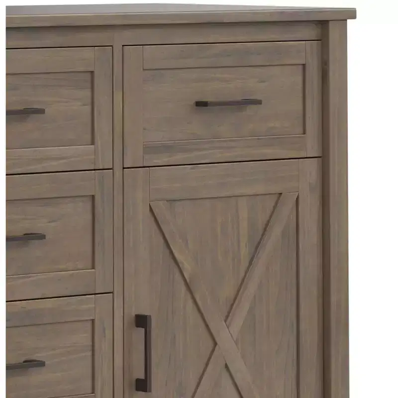 Cantina SOLID WOOD 54 inch Wide Rectangle Transitional Sideboard in Smoky Brown