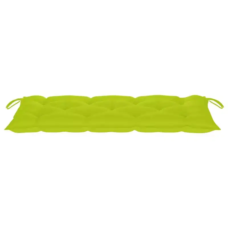 vidaXL Patio Bench Bright green, Natural bamboo Bamboo, 100% Polyester