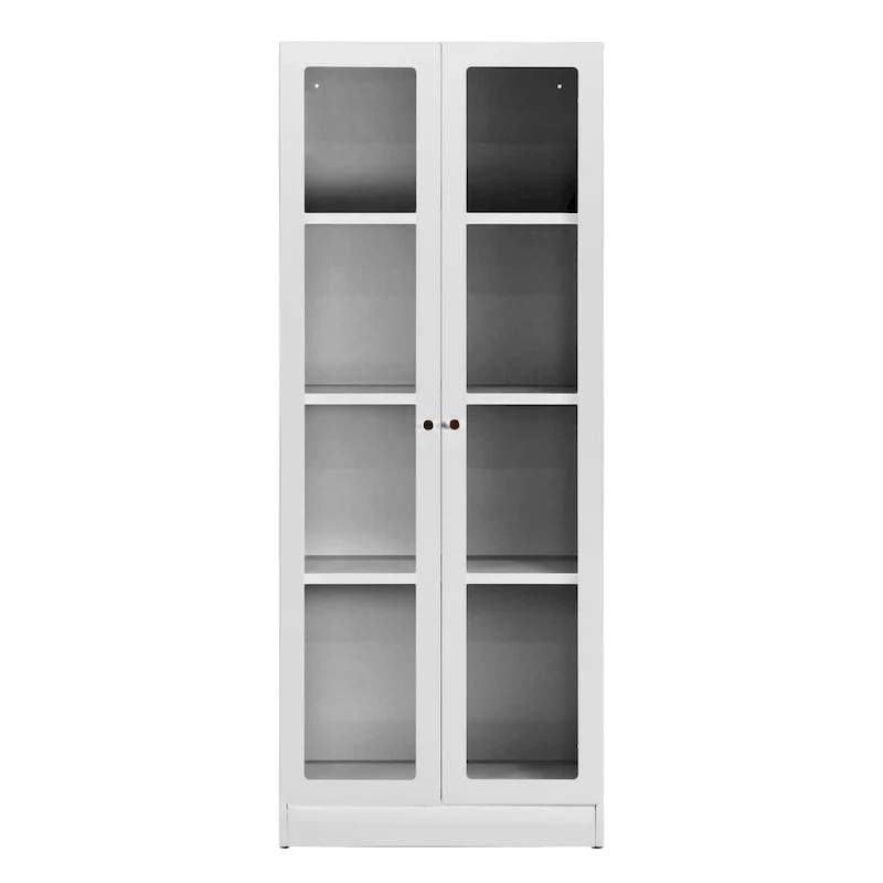 White Steel French Door Cabinet, 2-Door, 1-Person, 59
