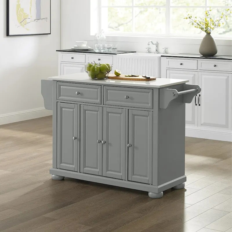 Crosley Alexandria Granite Top Kitchen Island - 18d x 51.5w x 36h