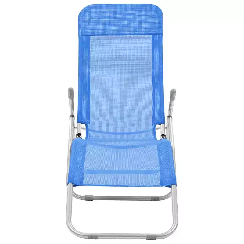 vidaXL Sun Lounger Set of 2 Powder-coated steel, Textilene Standard
