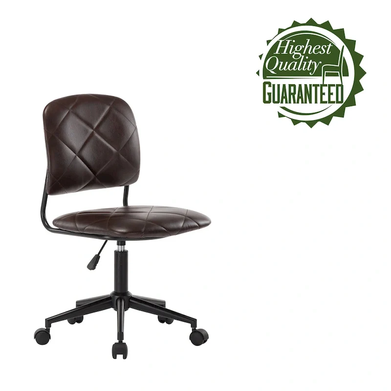 Swivel Office Chair | Tufted PU Leather | Adjustable Height | Home Office Desk Chair