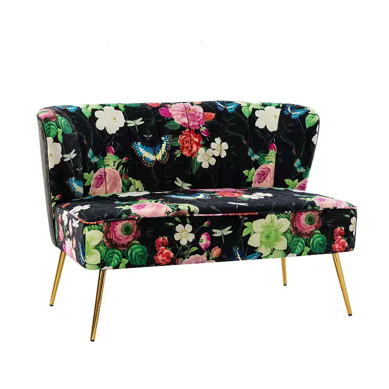 Trento 47 Contemporary Loveseat with Floral Patterns| ART OF LIVING DESIGNS
