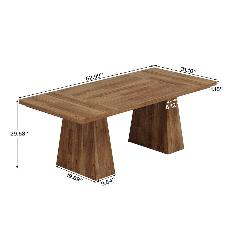 63 Inches Modern Executive Office Desk Large Computer Conference Table