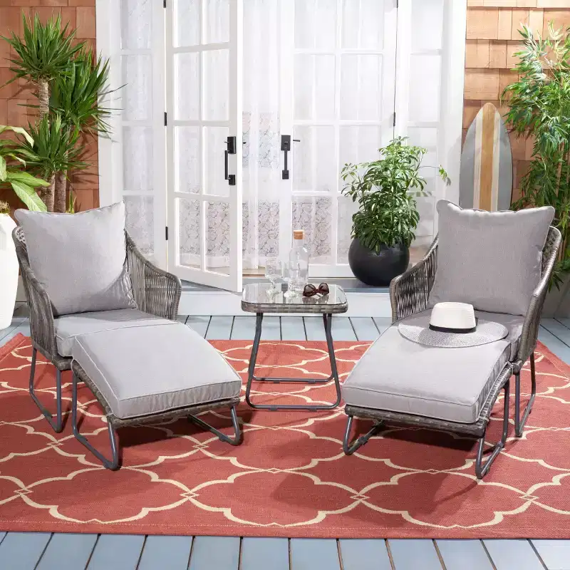Narda 5 Piece Lounger Set - Indoor/Outdoor - PAT9018 - Safavieh