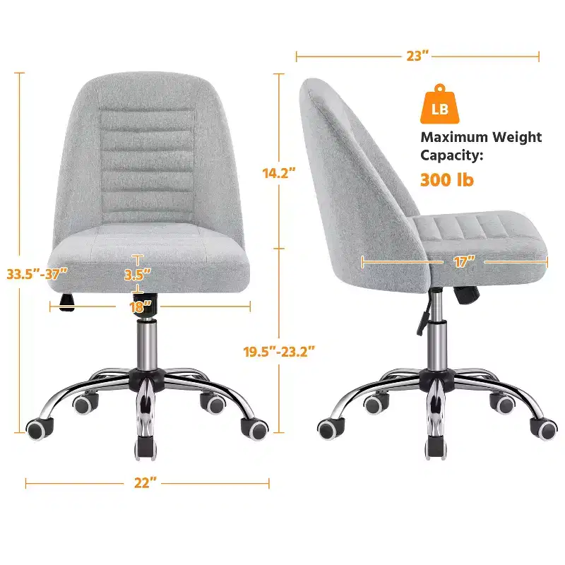 Faux Leather Mid Back Home Office Desk Chair with Chrome-plated Metal Base
