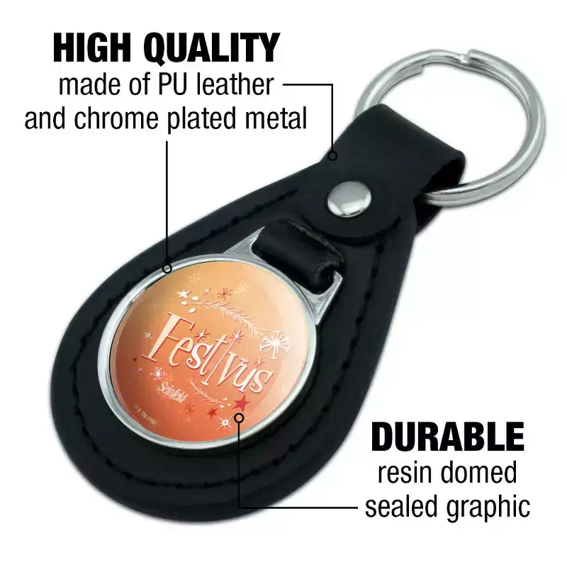 Seinfeld Festivus Black Leather Keychain