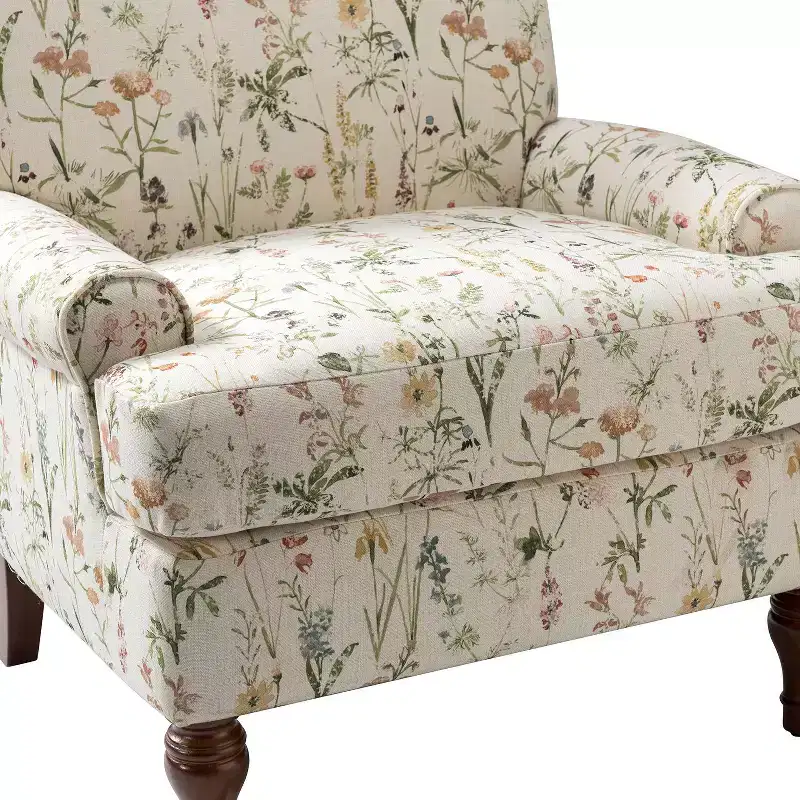 comfy Livingroom Armchair with Solid Wood Legs
