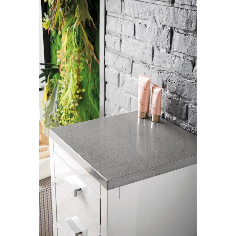 James Martin Vanities Addison 15 Base Cabinet w/ Drawers, Glossy White