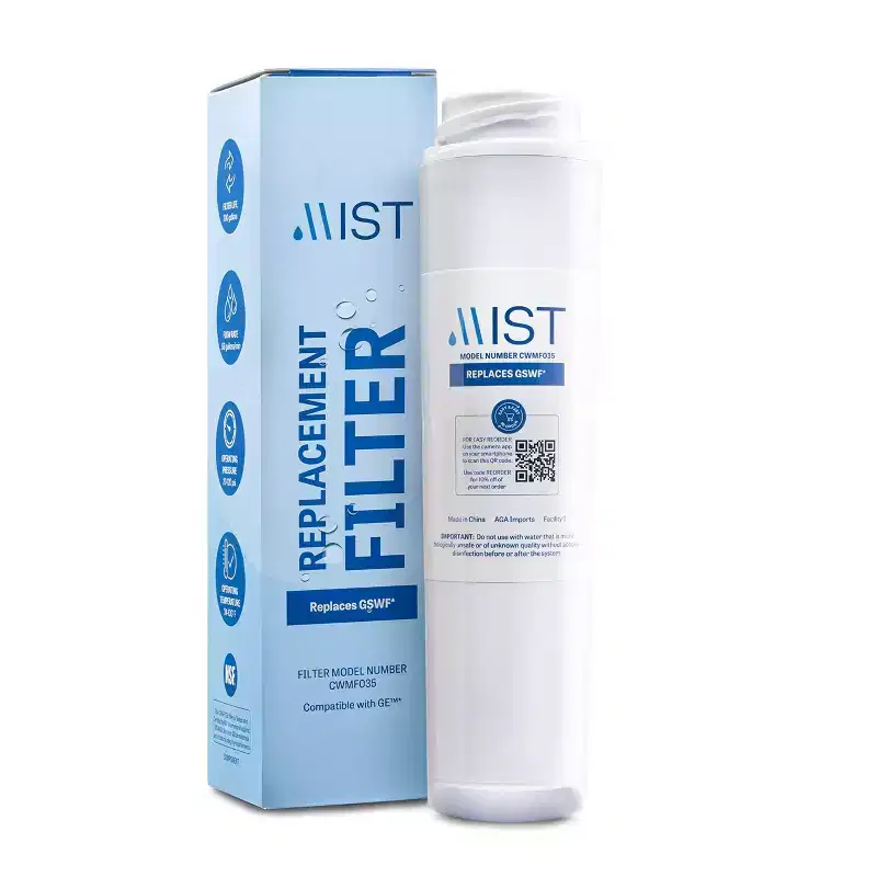 Mist GSWF Compatible with GE GSWFDS, 100749-C,100810/a Refrigerator Water Filter: Carbon Fridge Filter, White