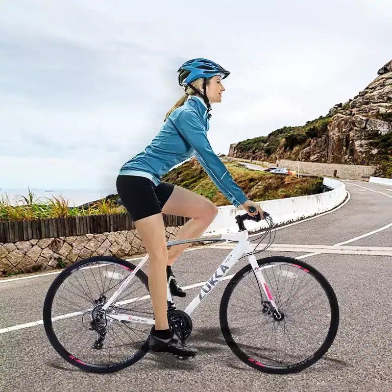 Whisen 28 Adult Hybrid Bike, Road Bike with 24-Speed Gear, Disc Brakes
