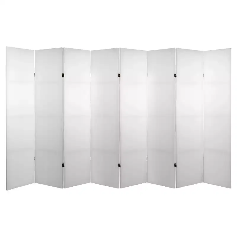 6 ft. Tall DIY Canvas Room Divider, Hardwood Frame, 8 Panel Wall Partition, No Assembly Required