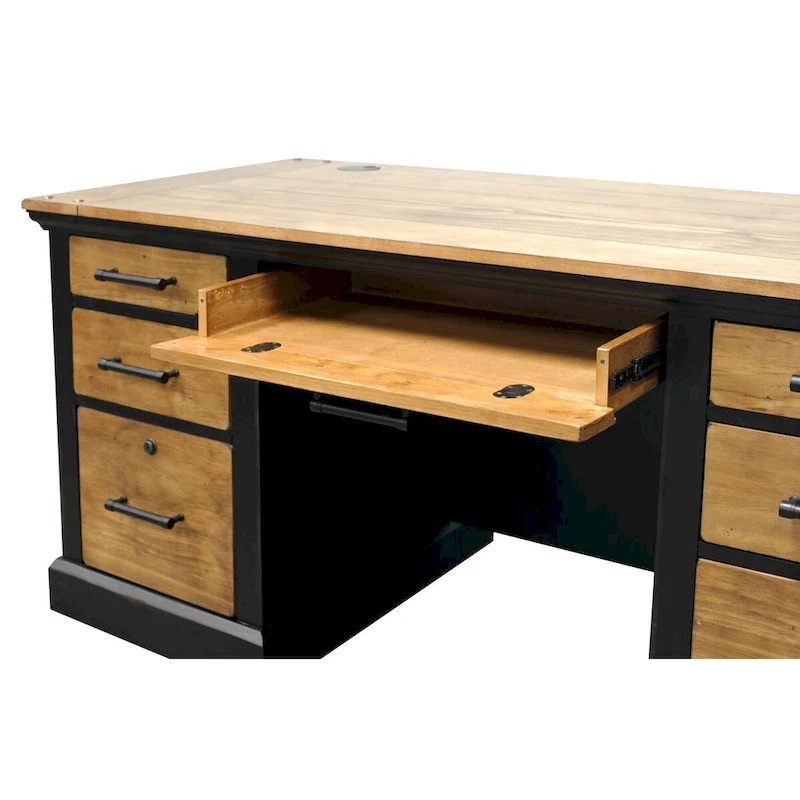 Toulouse Executive Desk, Writing Table, Office Desk, Black