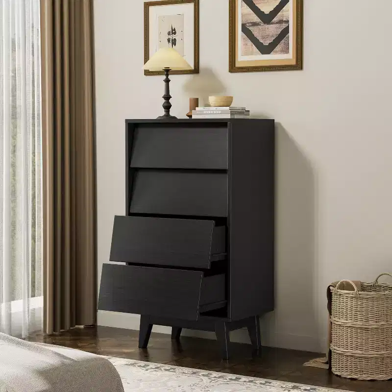 Peg Wood Bevel Design Drawer Dresser