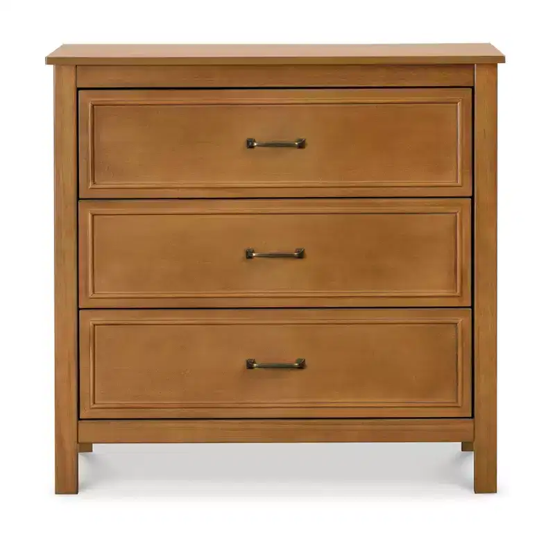 3-Drawer Nursery Dresser in Solid New Zealand Pinewood with Anti-Tip Kit and Euro Glides