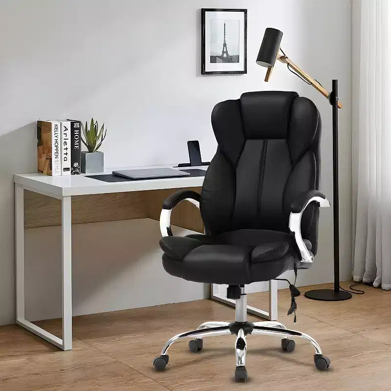 Premium Office Chair Computer Chair with High Back Lumbar Support and PU Leather Upholstery