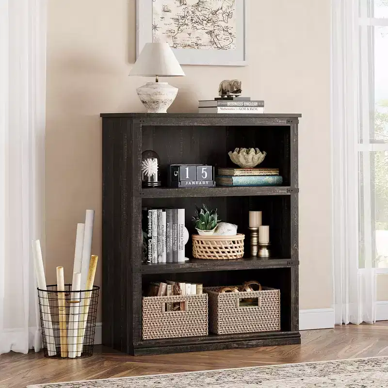 3-Shelf Bookcase, Bookshelves Floor Standing Display Storage Shelves 40 in Tall Bookcase Home Decor Furniture for Home Office, Living Room