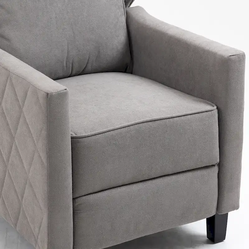AVAWING Set of 2 Push Back Recliner Chair Linen Wing Back Chair
