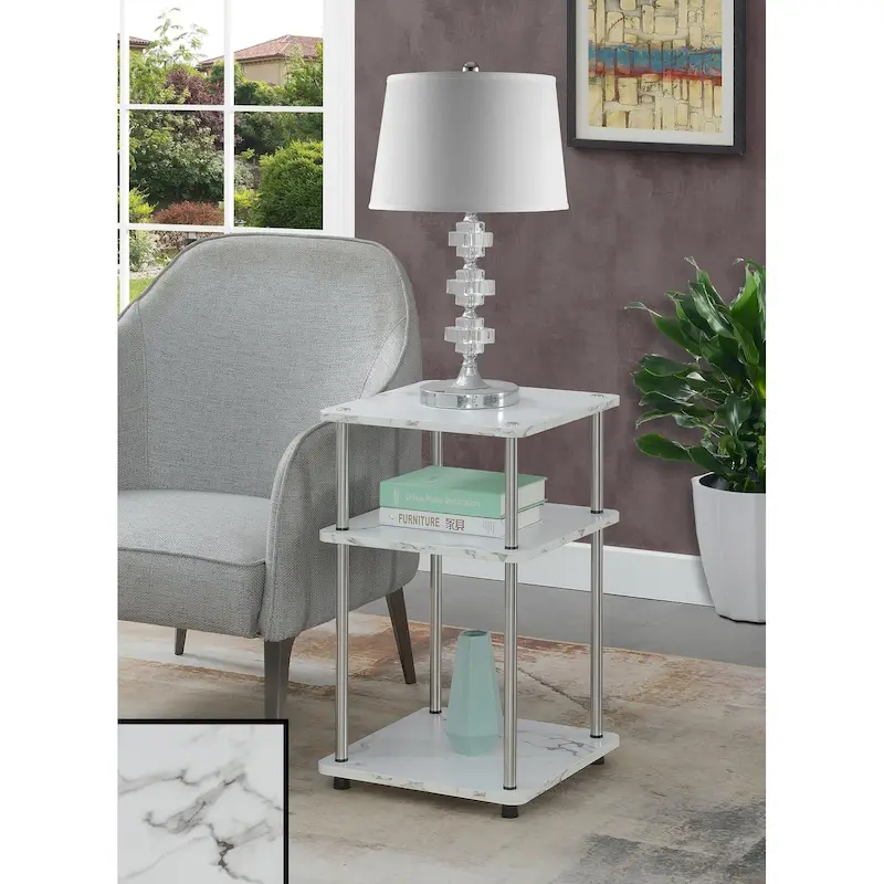 Designs2Go No Tools 3 Tier End Table